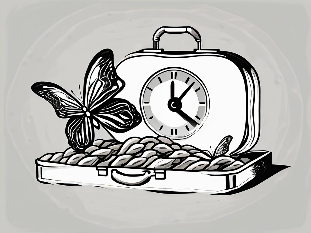 A metamorphosing butterfly